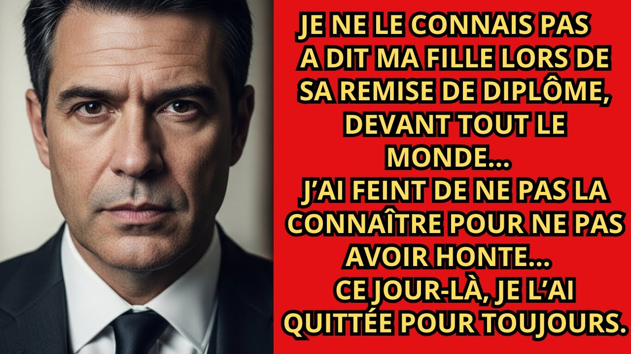Ma fille a fait semblant de ne pas me reconnaître lors de sa remise de diplôme parce qu'elle avait
