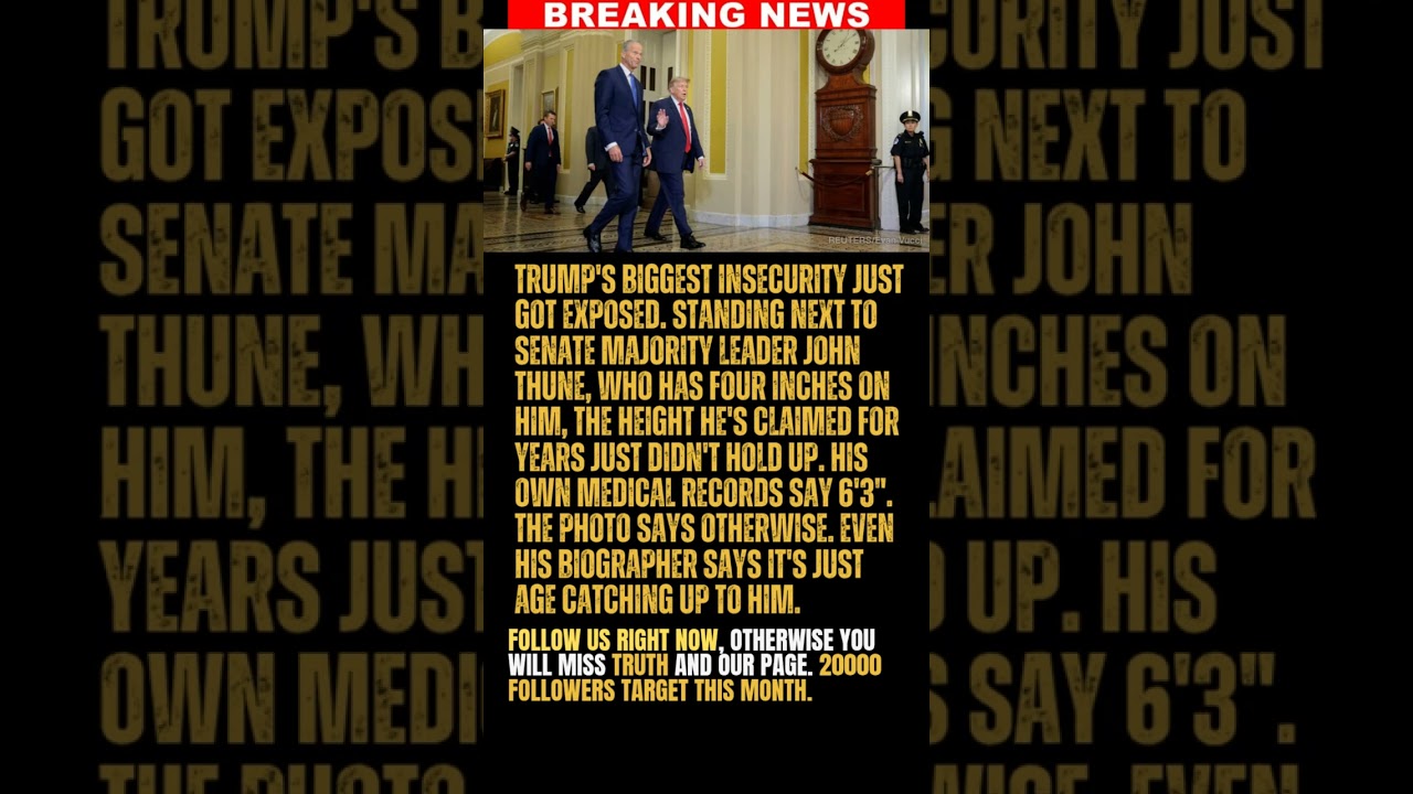 BREAKING: Side-by-Side Photo of Trump and Thune Exposes His Biggest Insecurity