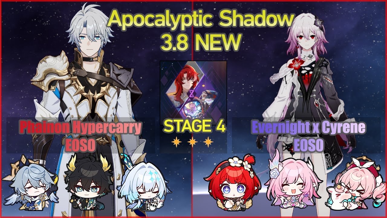 Phainon Hypercarry E0S0 & Evernight Carry E0S0 - Apocalyptic Shadow 3.8 | Honkai Star Rail F2P