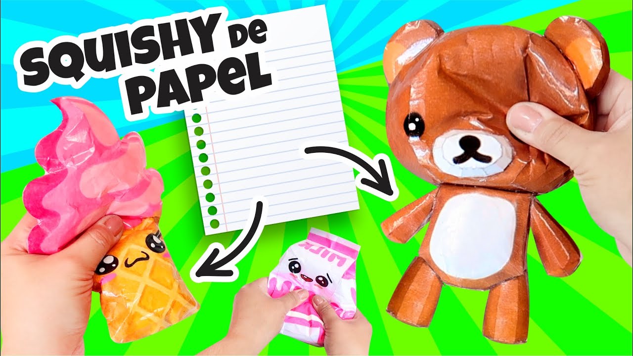 HAZ SQUISHIES de PAPEL súper ESPONJOSOS y FÁCILES!⭐ Así o más fácil