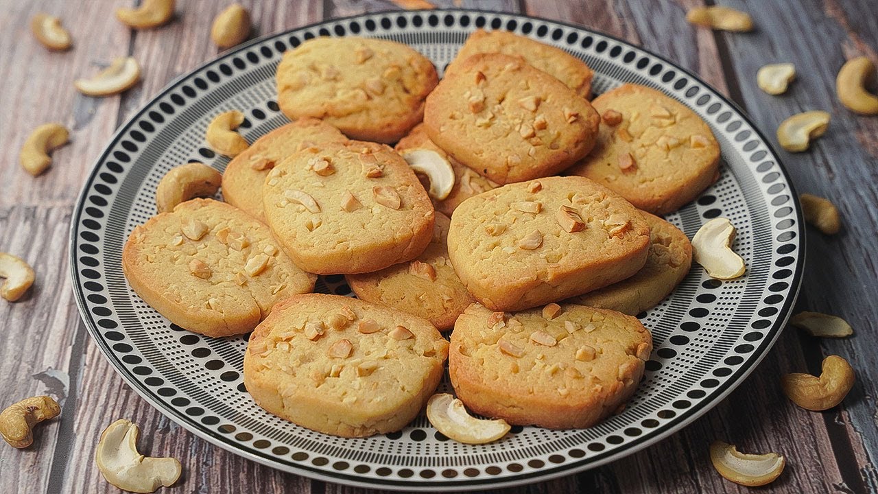 Cashew Nut Cookies Recipe | Eggless Cookies Recipe | Yummy