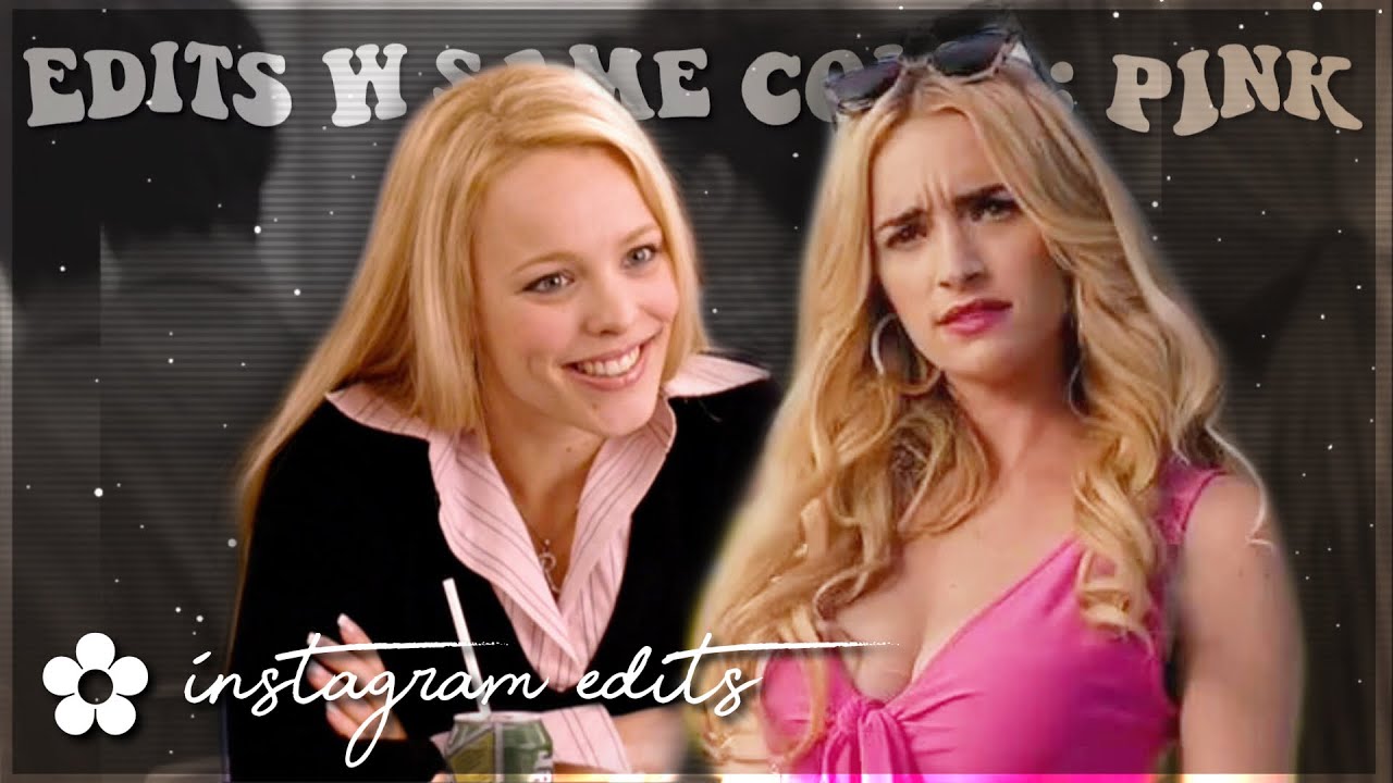 edits with the same color theme: pink