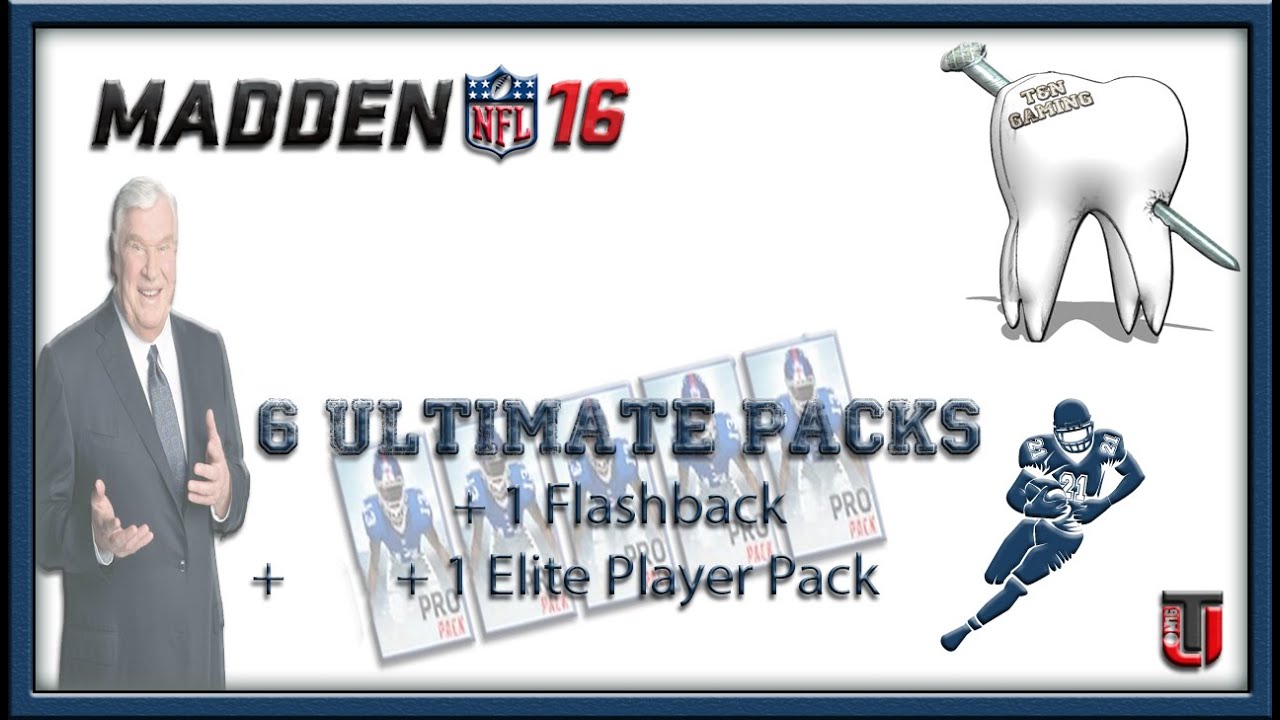 Madden NFL 16 | Opening 6 Ultimate + 1 Flashback + 1 Elite Player