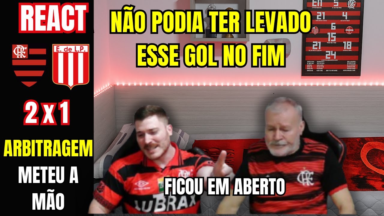 REACT FLAMENGO 2  X 1 ESTUDIANTES ARBITRAGEM METEU A MÃO -   MELHORES MOMENTOS - LIBERTADORES 2025