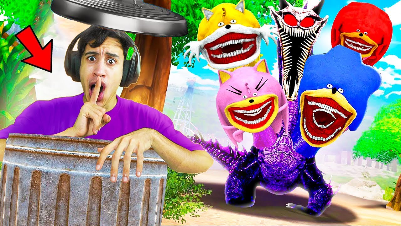 لعبة الغميضة الهروب من اكبر مجموعة سونيك الشيطاني المتوحشة ..!! 🔥😱 | Garry's Mod