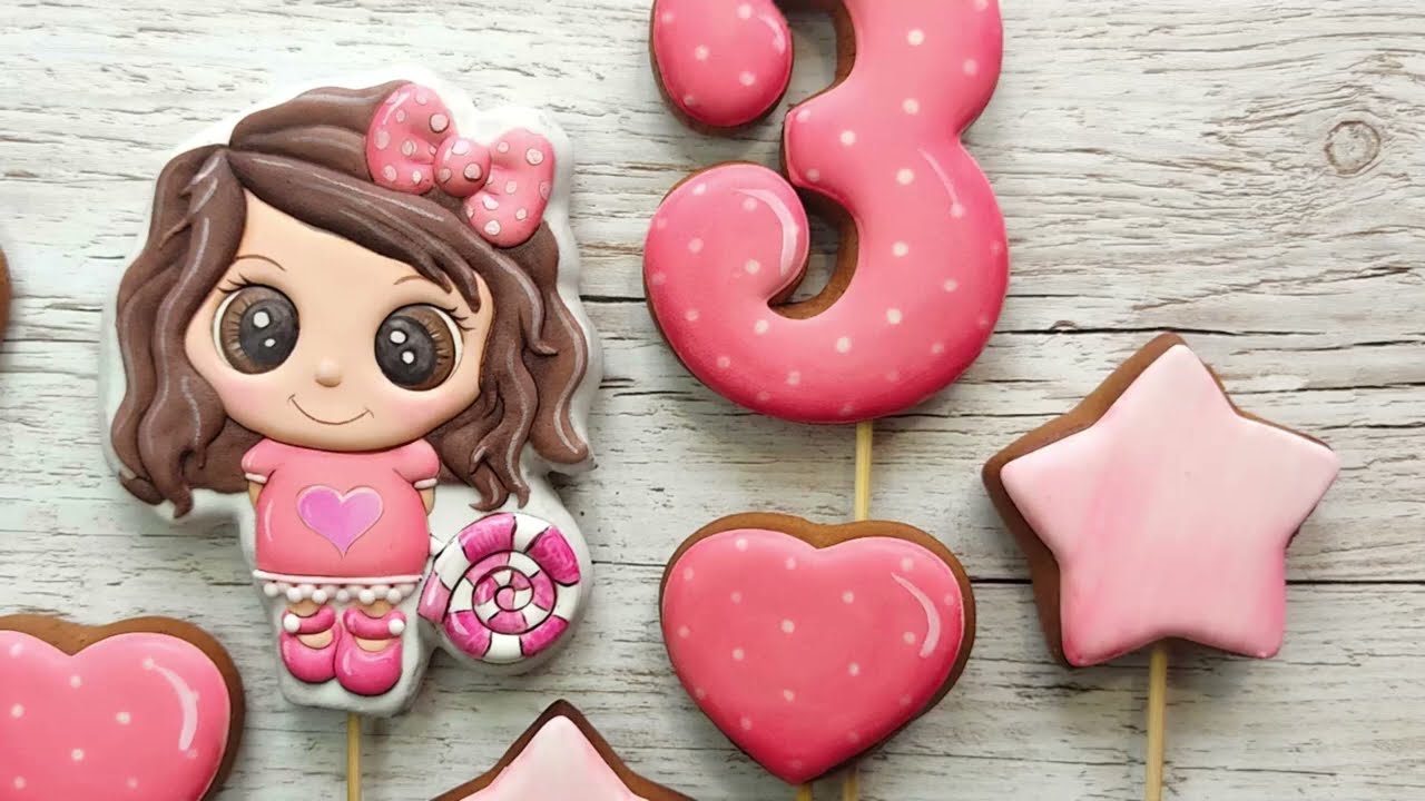 CUTE COOKIE DOLL. Decorating cookies, video tutorial