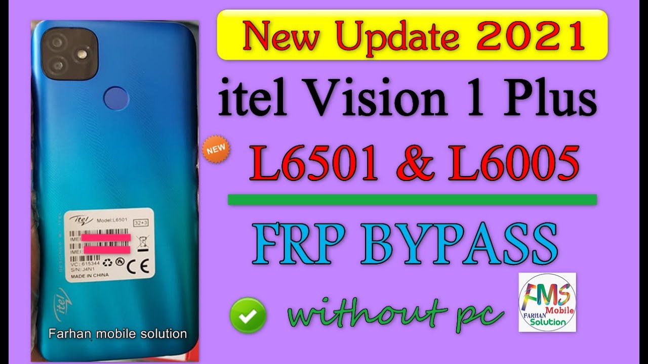 itel Vision 1 Plus L6501Frp Bypass & L6005 FRPGoogle Lock Bypass Without PC 100%OK Solution