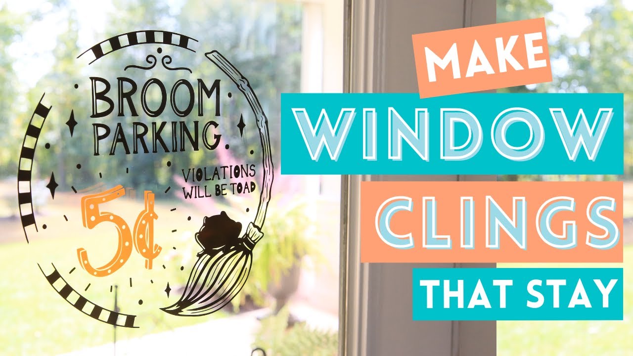 Window Clings Halloween | Halloween Craft With Cricut Window Cling | How To Make Window Cling Stay
