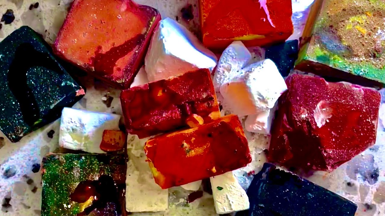CHALKTASTIC soft crushes throwback series p10 | fresh dyed plain gym chalk blocks asmr sleep aid