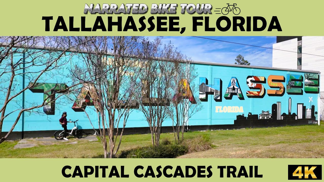 🚴‍♂️Tallahassee, Florida - Capital Cascades Trail  🌿☀️ 4K Bike Ride