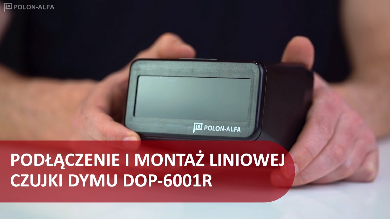 Podłączenie i montaż liniowej czujki dymu DOP-6001R | POLON-ALFA