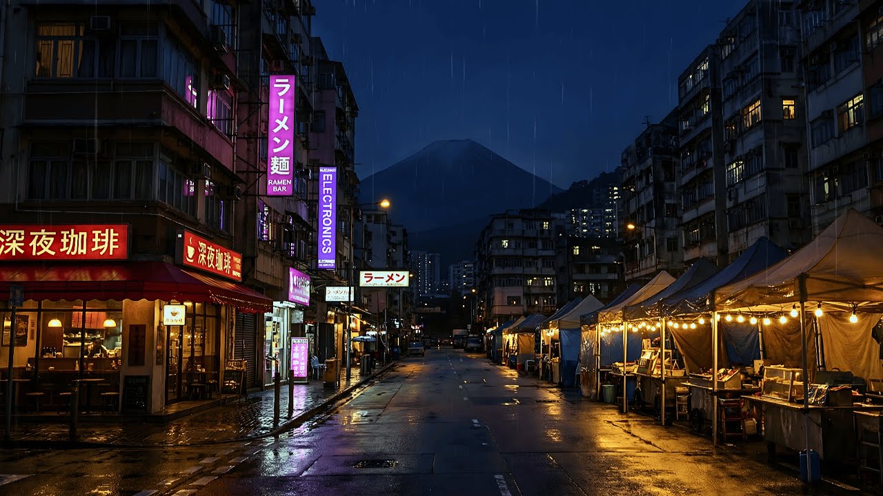 Rainy Street Lofi 🎶 Night Vibes for Sleep & Deep Relaxation