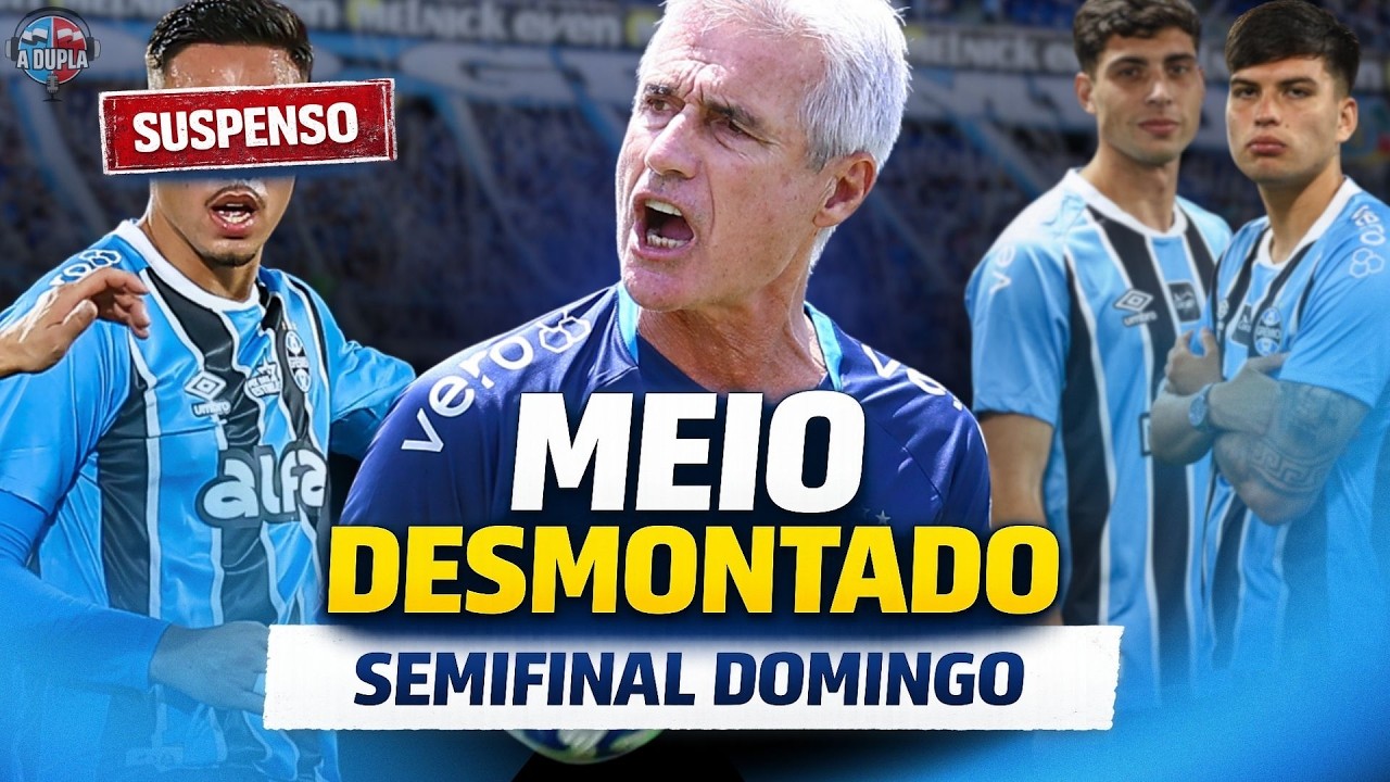 🔵⚫️ Diário do Grêmio KTO: Meio desmontado na semi | Solução só dia 25 | Mec com sondagem