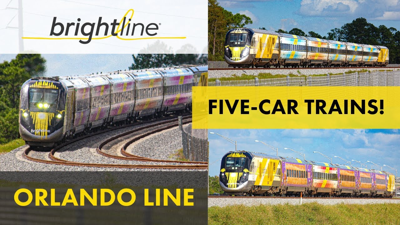 Brightline Five-Car Trains on the Orlando Line