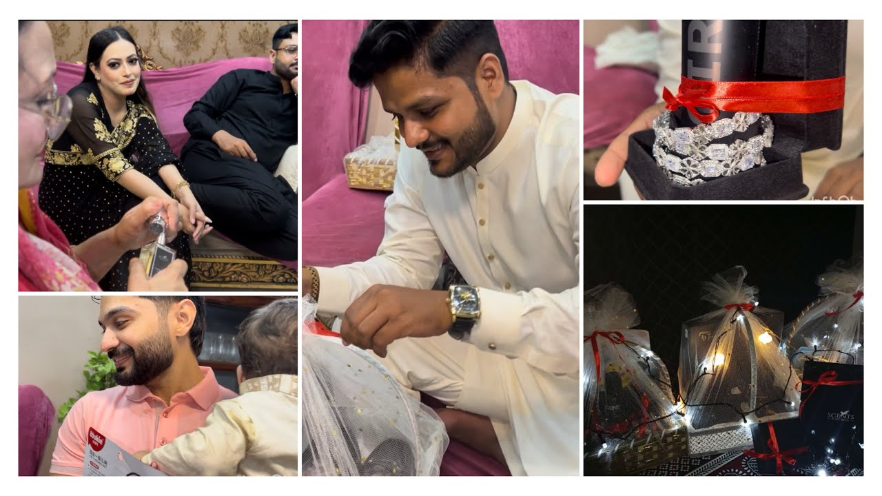 Baat pakki ky gifts ki unboxing 💕🦋#ismatsharifvlogs #unboxing #engagement #baatpakki #gift #happy 