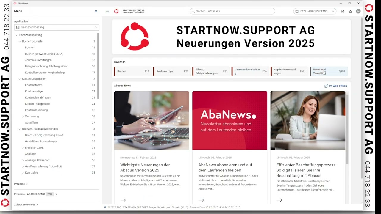 Finanzbuchhaltung Neuerungen der Version 2025 der Abacus Software