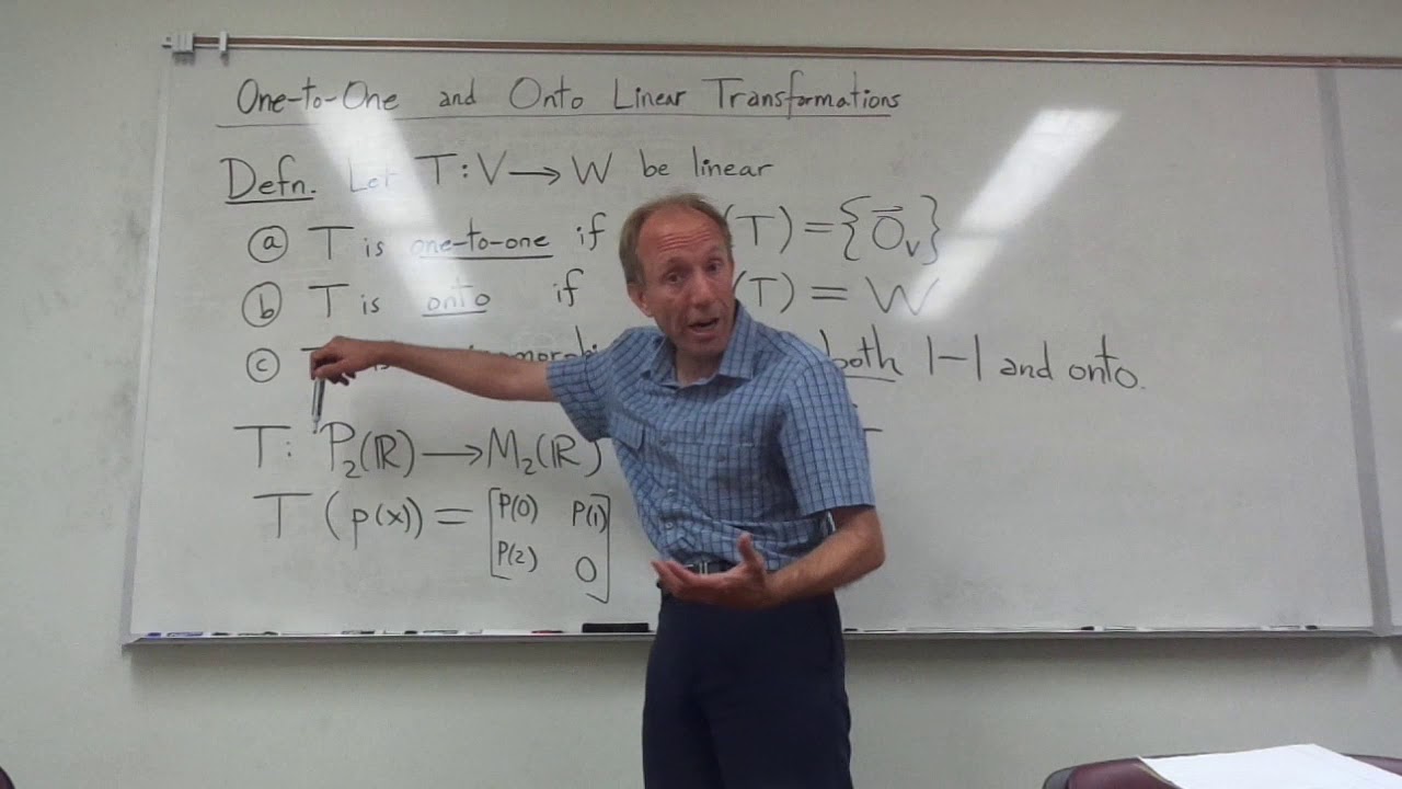 One-to-one and Onto Linear Transformations