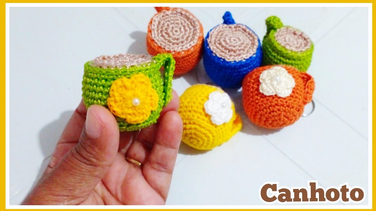 Chaveirinho xícara de crochê linda e fácil #chrisbarbosacrochê#crochet
