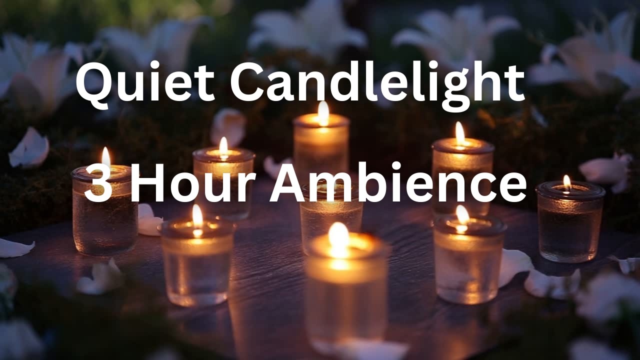 Soft Candlelight with Lilies 🕯️ | 3 Hour Peaceful Night Ambience