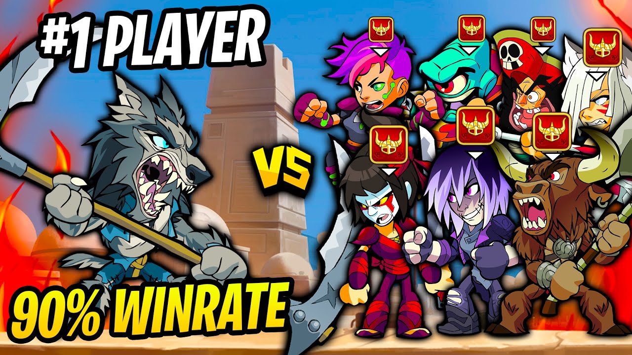 ЛУЧШИЙ ИГРОК МИРА ПРОТИВ 7 ЗОЛОТЫХ ИГРОК В Brawlhalla