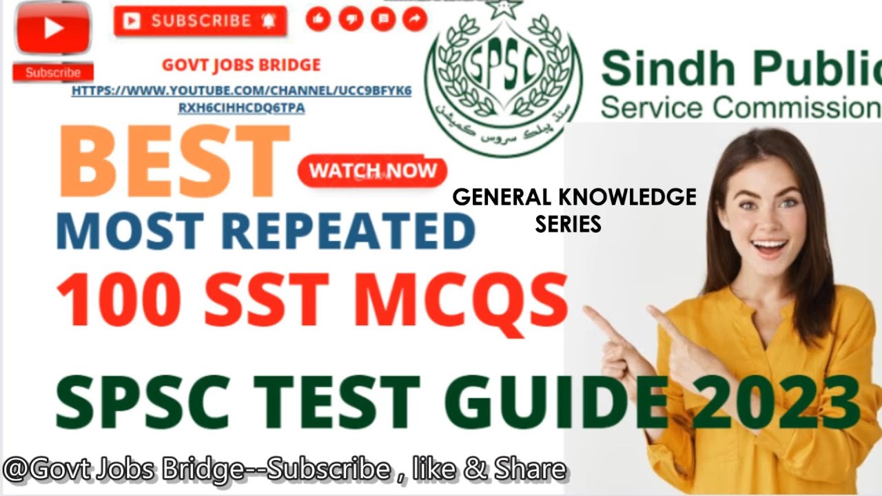 100 MOST REPEATED MCQS-SST BPS-16-SPSC #sstjobs#sindhgovt #spsc #mcqs #mcqsquiz #genralknowledge