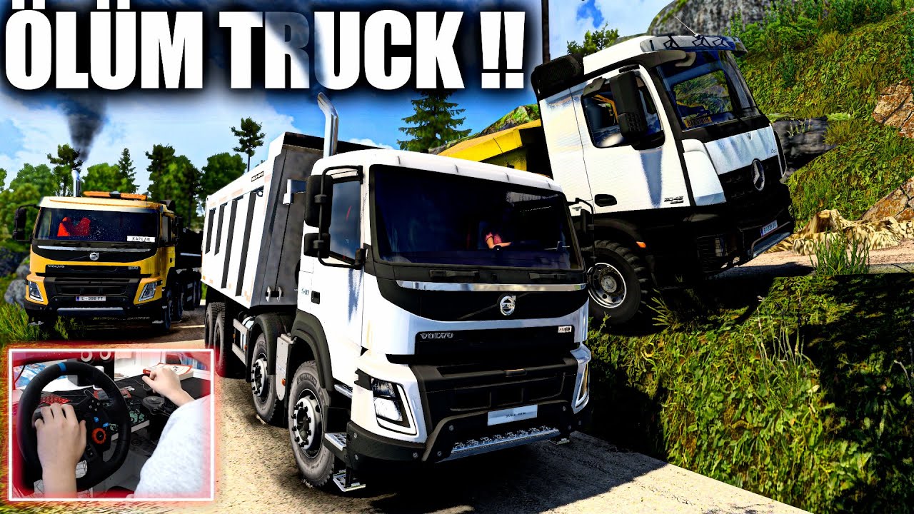 ÖLÜM YOLUNDA RİSKLİ SOLLAMALAR !!! ETS 2 MOD 1.45 [ Logitech G29 ]