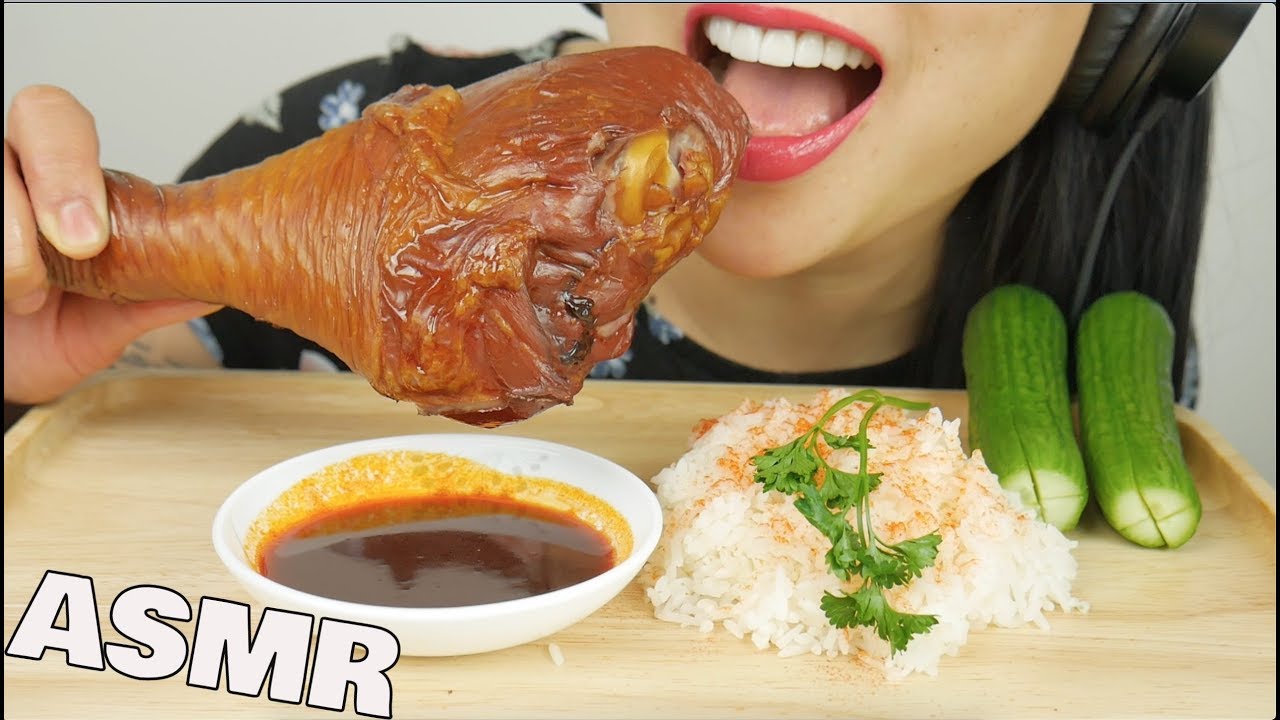 ASMR GIANT TURKEY LEG + FIRE SAUCE (EATING SOUNDS) NO TALKING | SAS-ASMR