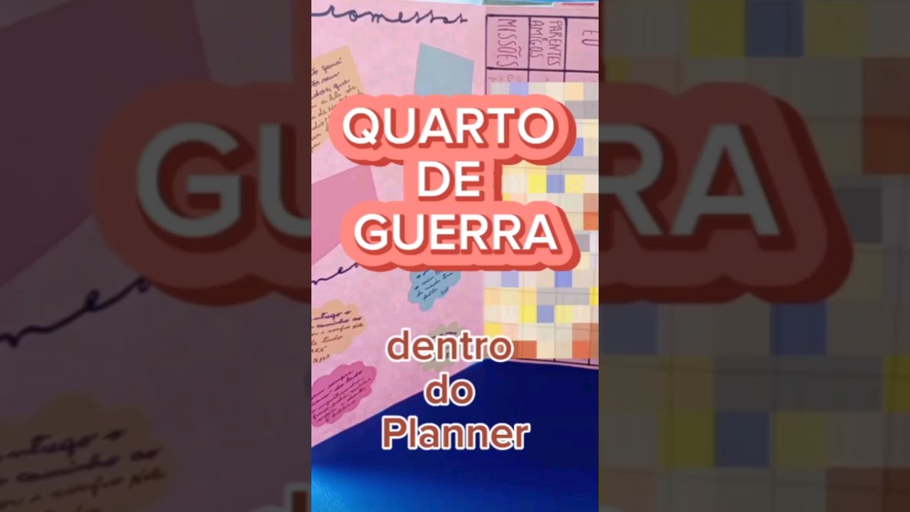 Quarto de guerra dentro do planner como fazer #shorts #planner #devocional