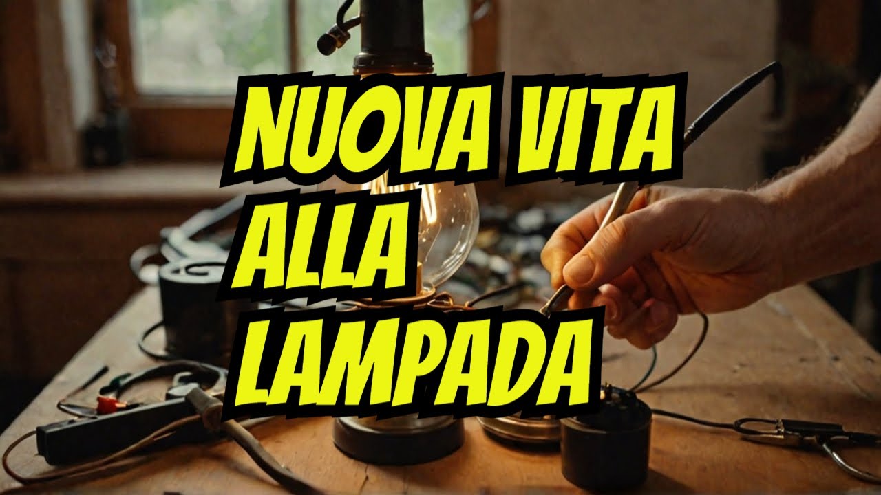 Restauro Lampada Industriale Rifacimento Cablaggio e Scatola di Derivazione Restore & More