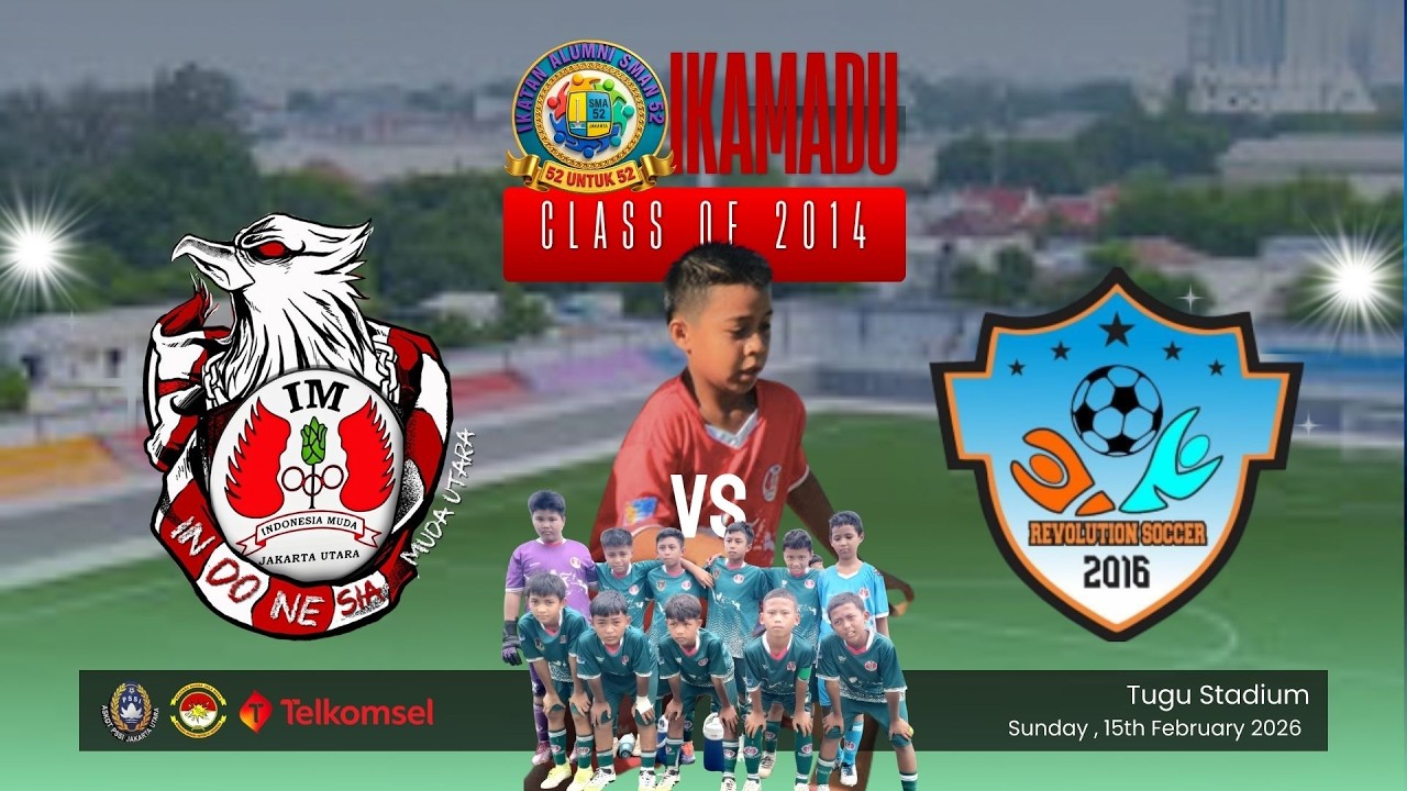 IM Utara U12 vs Revolution Soccer IKAMADU CUP 1 2026, Stadion Tugu Jakarta Utara