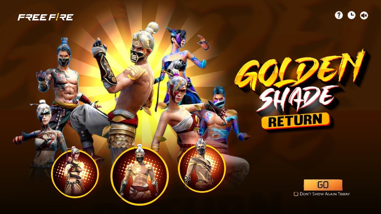 Golden Shade Bundle Return Confirm Date | New Event Free Fire Bangladesh Server | Free Fire New E...
