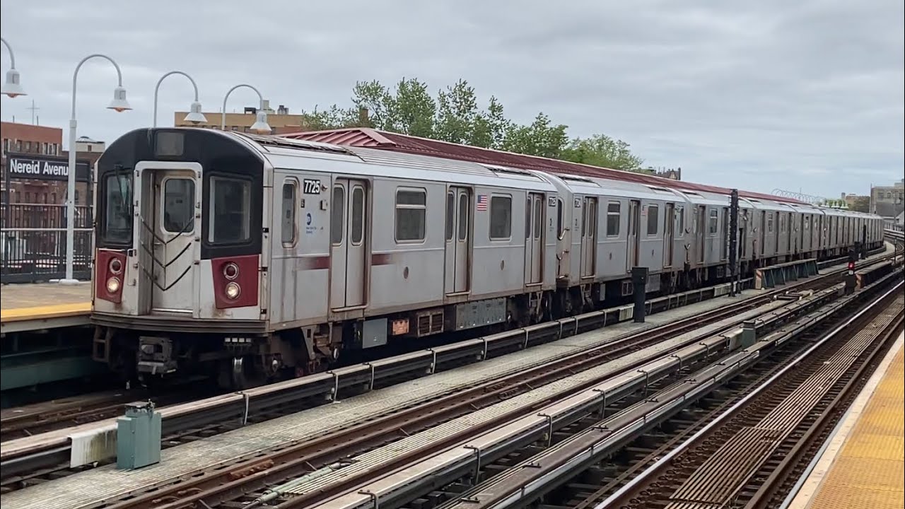 IRT White Plains Rd Line: (2) Trains with Wash Train Yard Move Action @ Nereid Ave (R142, R142A)