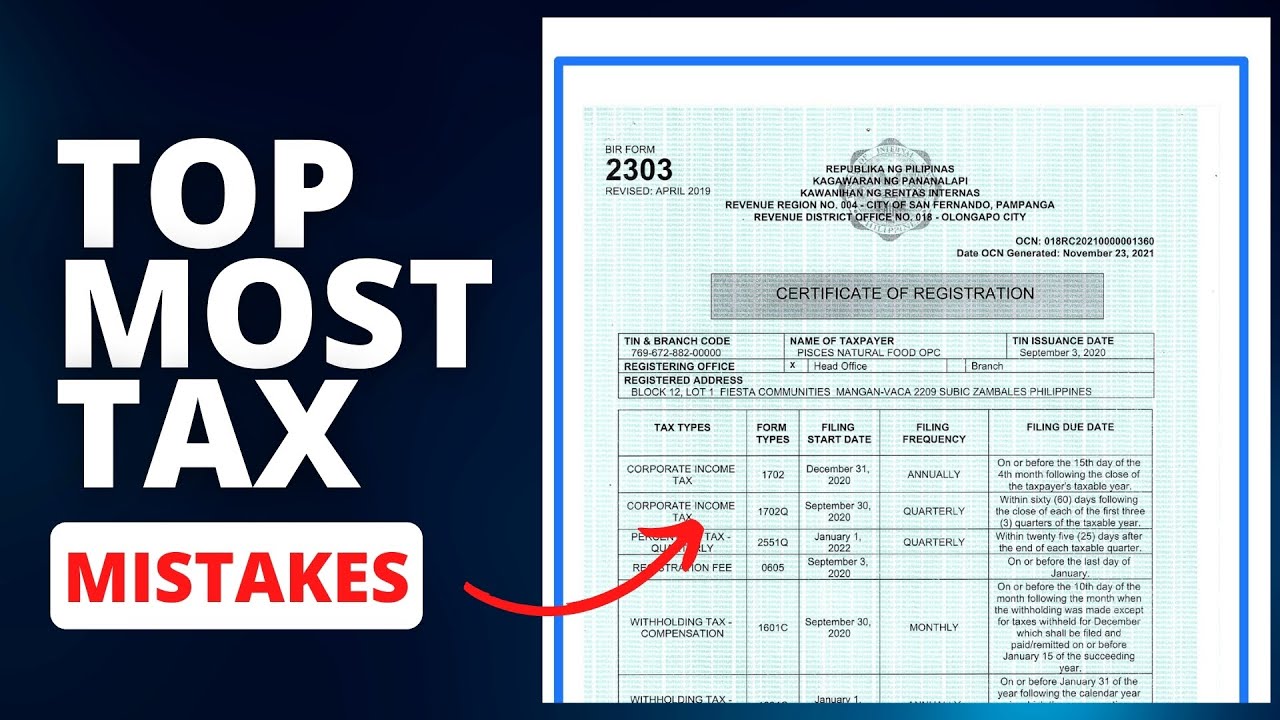 Top 5 Most Common TAX Mistakes of Taxpayers (And how to solve them) 😊