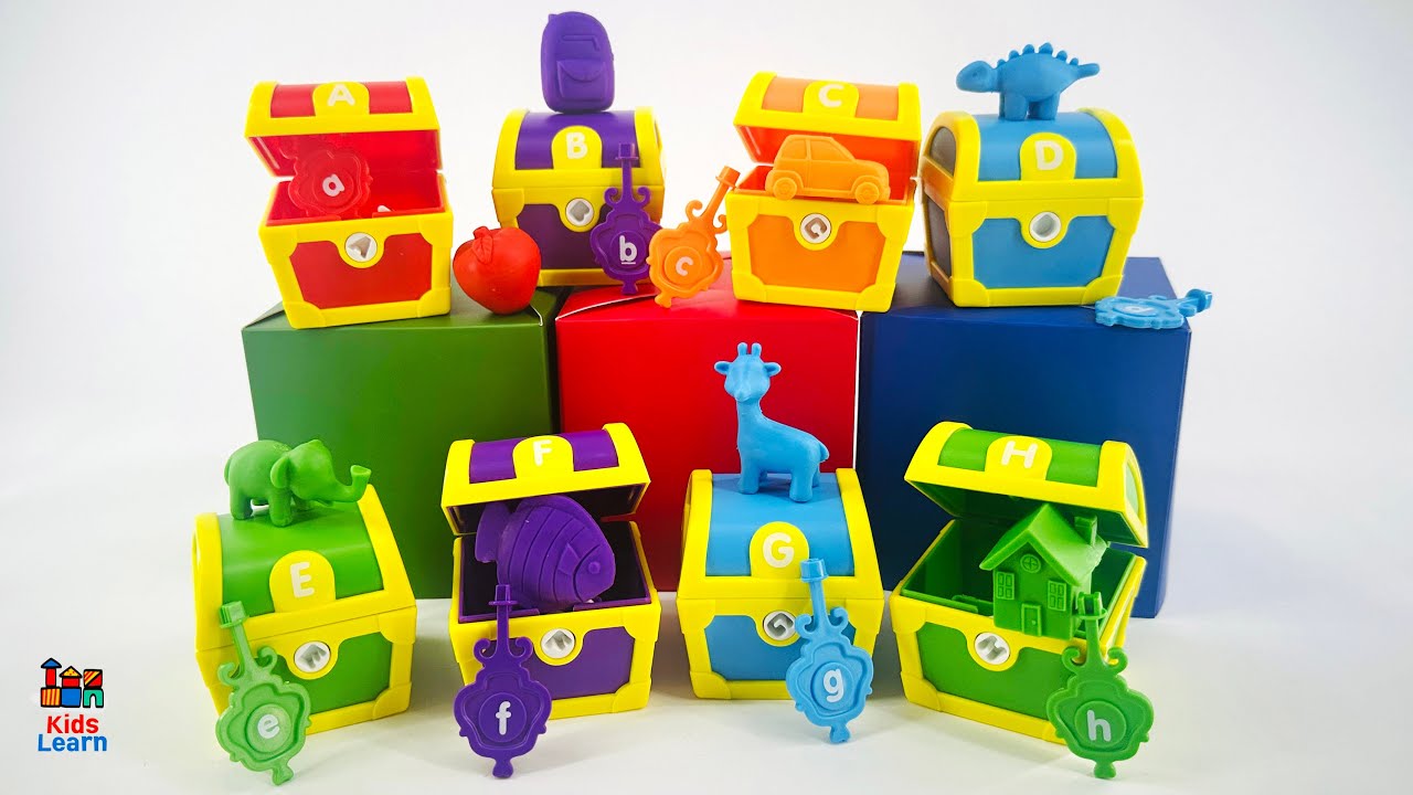 Kids Learn ABC's with Treasure Box Surprise! Best Learning Videos for Toddlers | Educational Videos