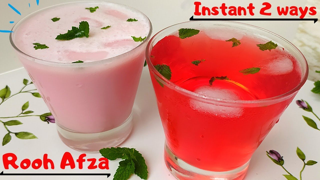 Instant Rooh Afza/ 2 ways Rooh Afza/Best summer drink/ Milk Roohafza