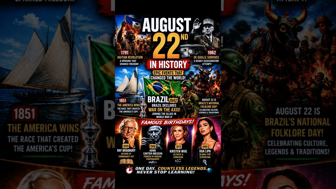 August 22: The Day History Went CRAZY! 😱 | This Happened Today