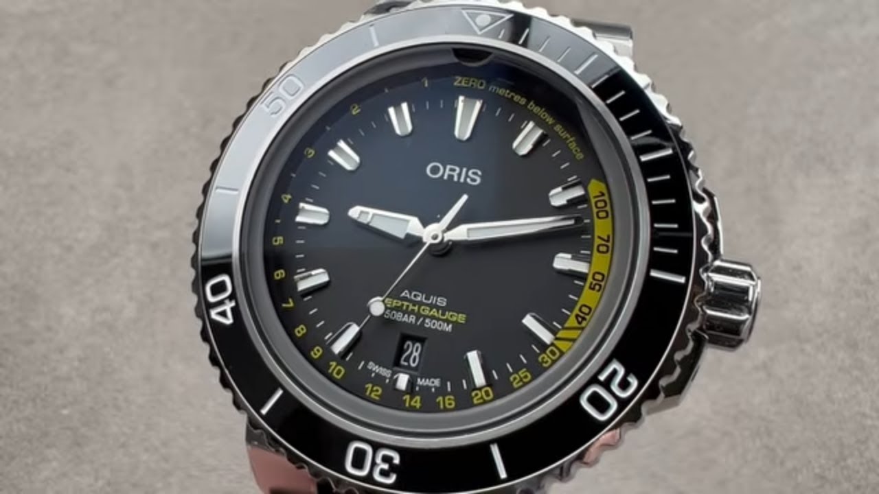 Обзор часов Oris Aquis Depth Gauge 01 733 7755 4154-Set RS