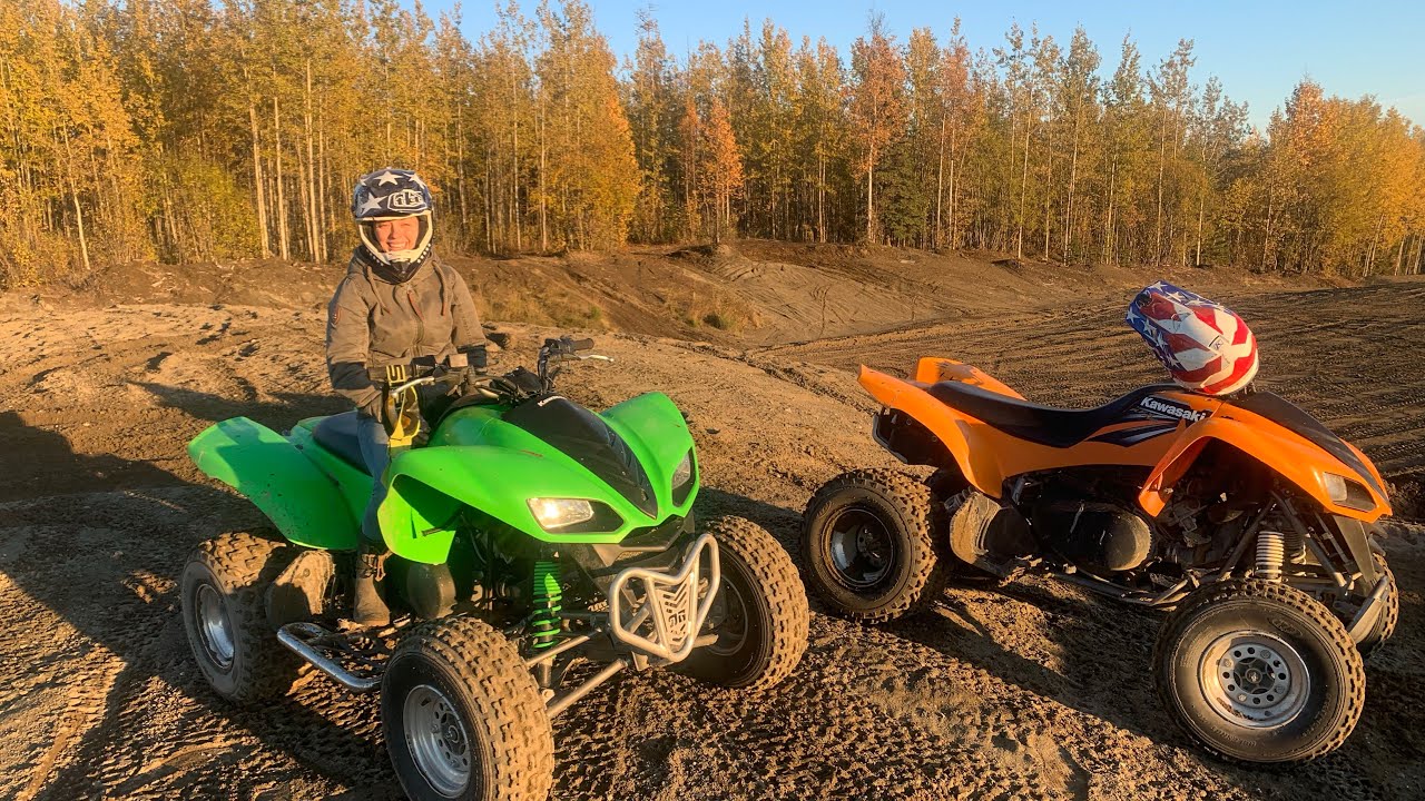 KFX 700 HMF dual exhaust VS stock