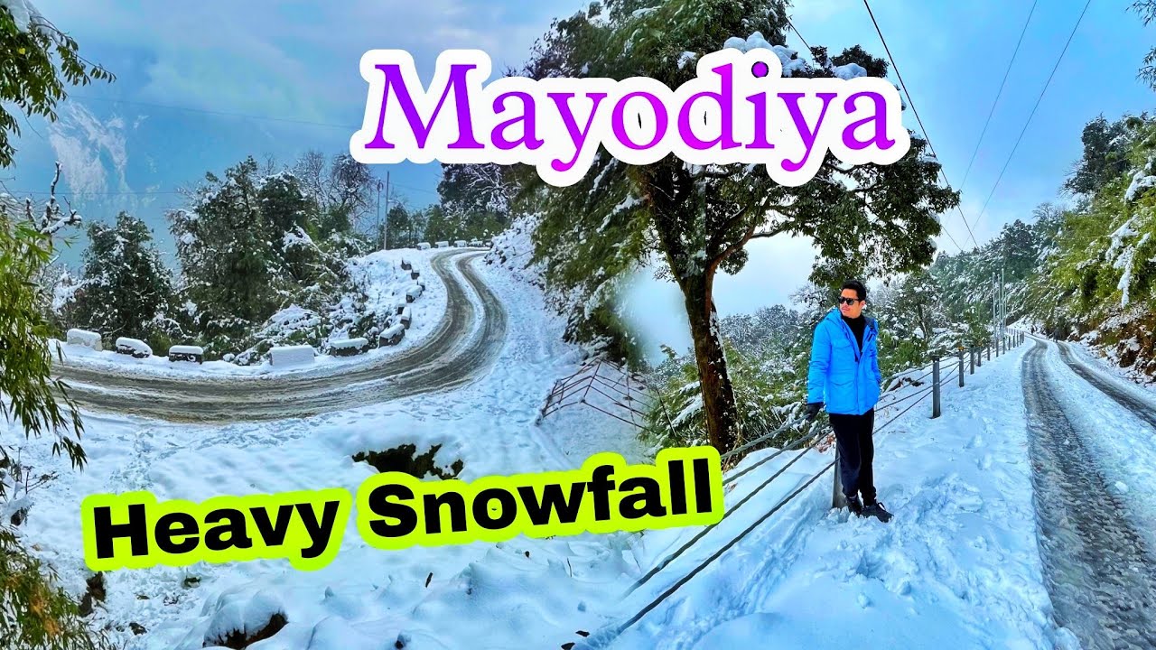 Heavy Snowfall in  Mayodiya // Arunachal Pradesh #droneshots #assamesevlog