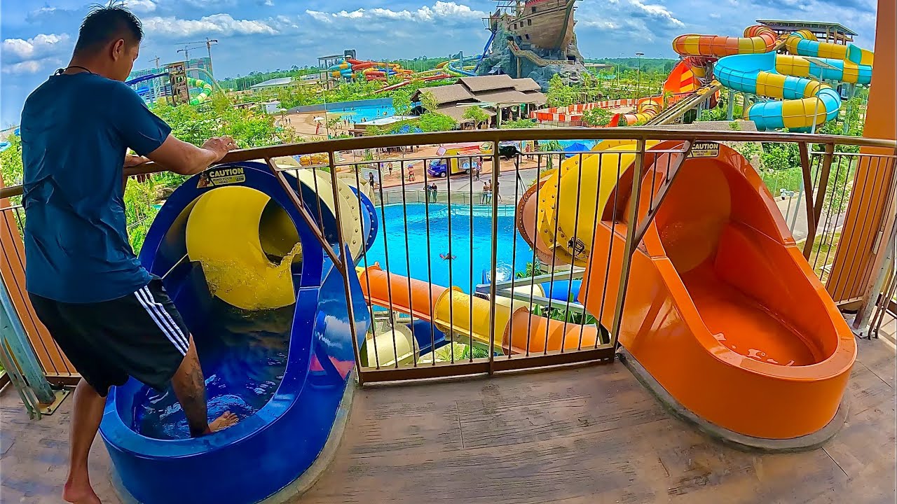 Dare to Take the Plunge: Thrilling Drop Slide at SplashMania Waterpark, Malaysia
