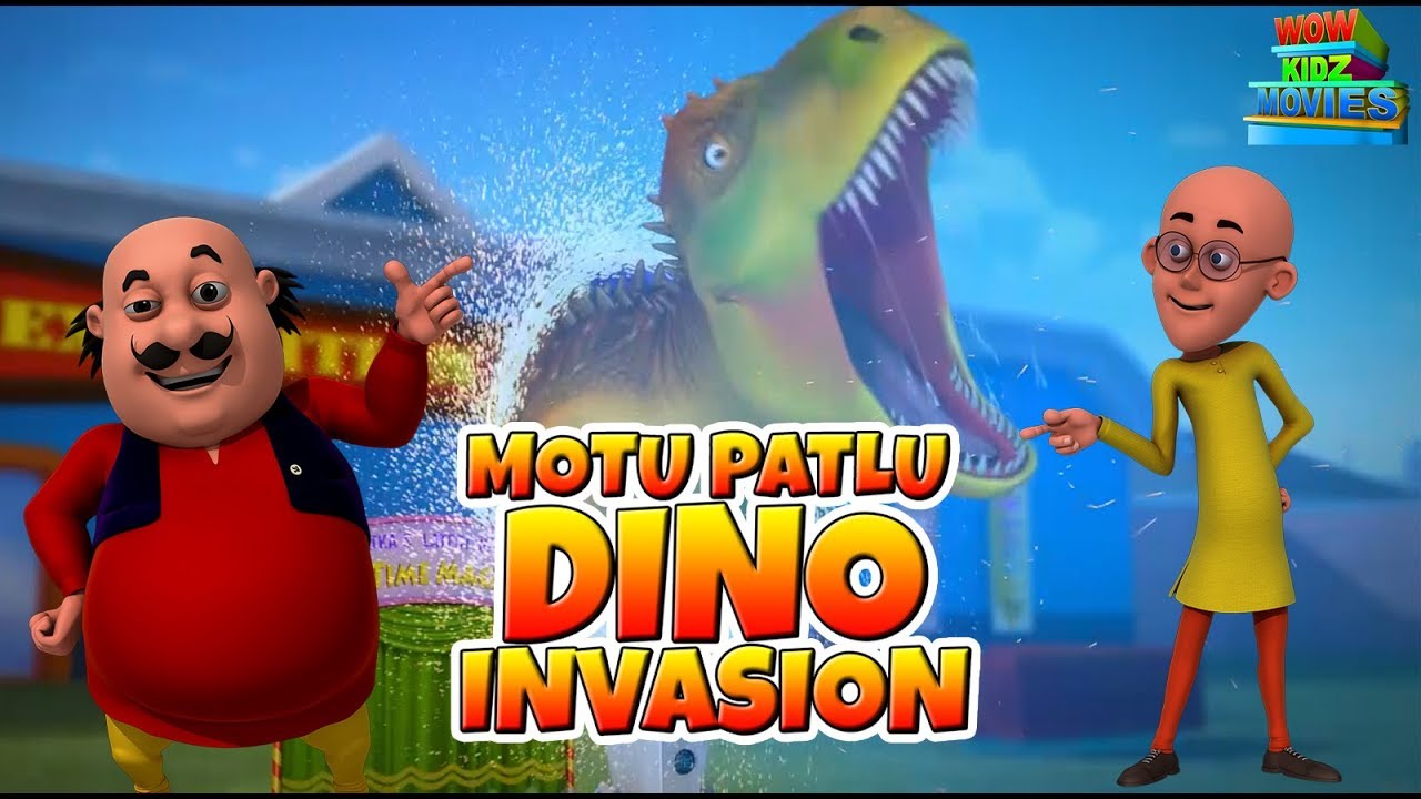 Motu Patlu Dino Invasion - Full Movie | Animated Movies |  WowKidz Movies
