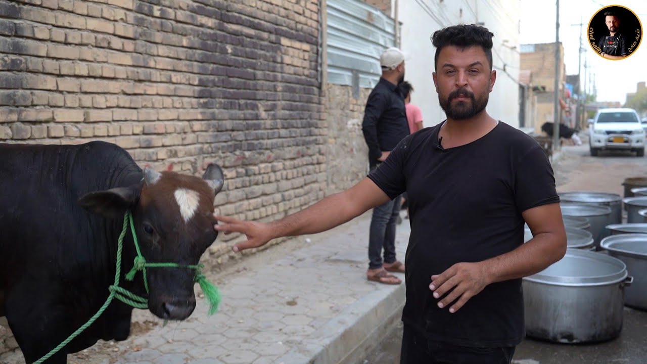 اجواء عاشوراء مع طبخ عجلين حجم كبير في محافظة ذي قار(الناصريه)