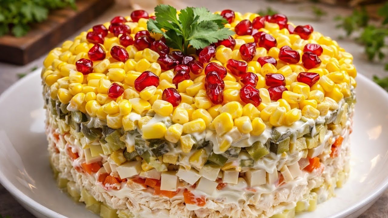 A delicious salad that will decorate your table in the New Year