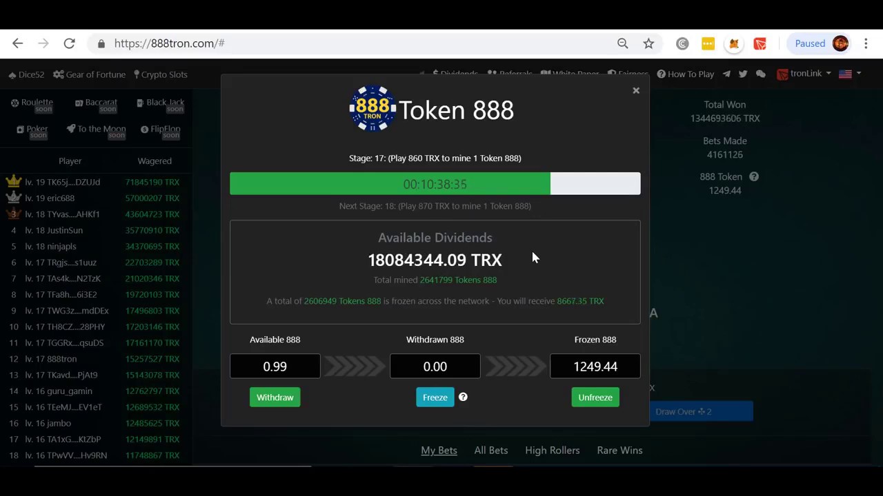 888 Tron Token Review 3