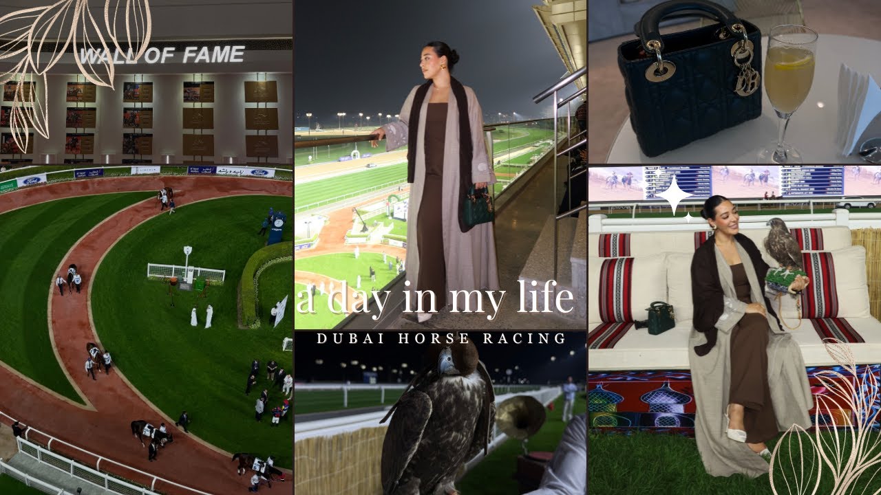 اجيو معايا لمسابقة ركوب الخيل في دبي!!!   Dubai horse racing#