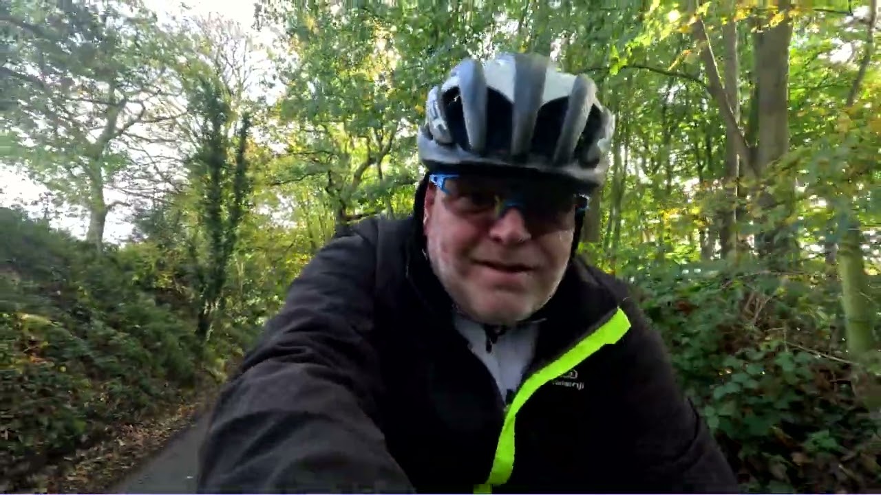 Cycle to Altrincham and through Hale then back to Warrington