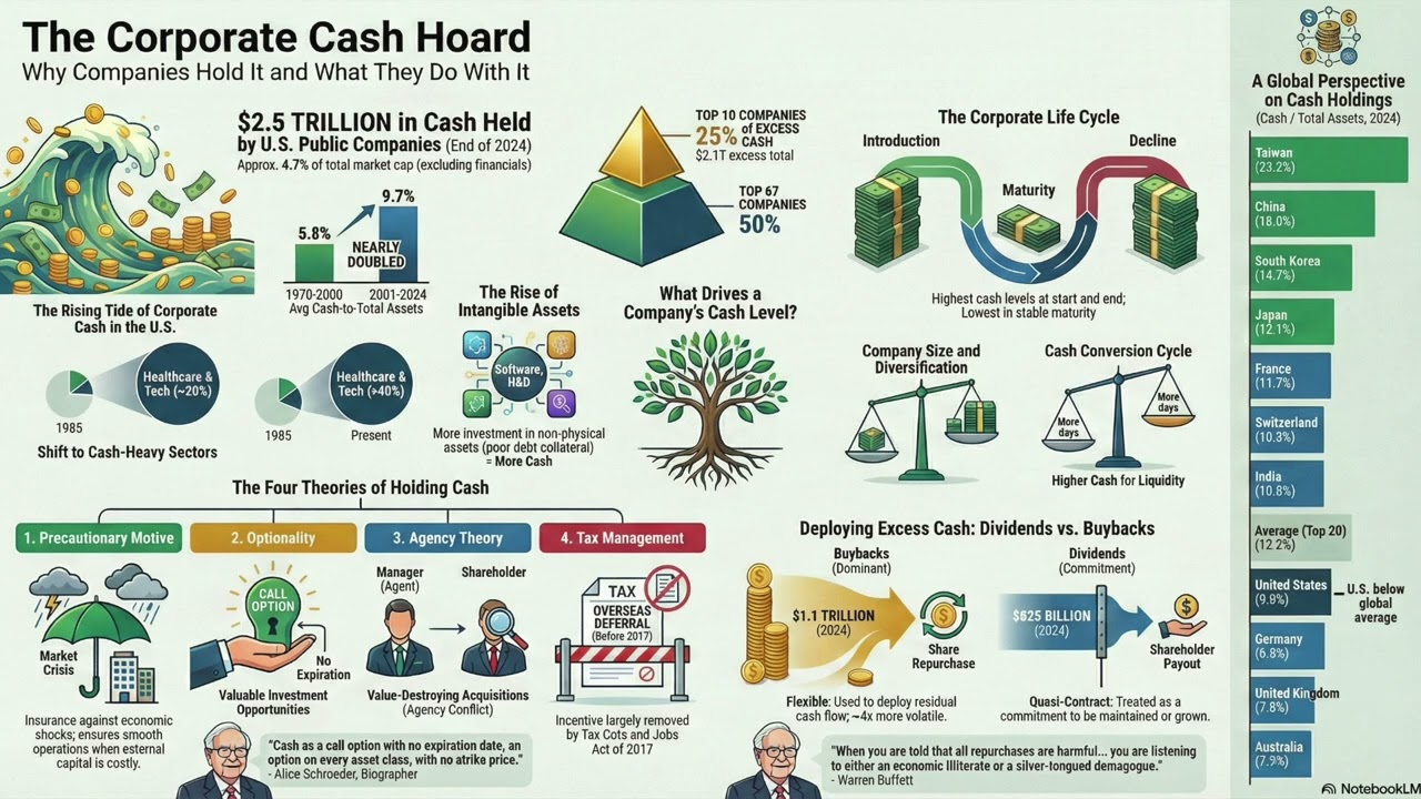 Mauboussin on Corporate Cash Holdings Trends Insights: Extended Audio Edition 2025