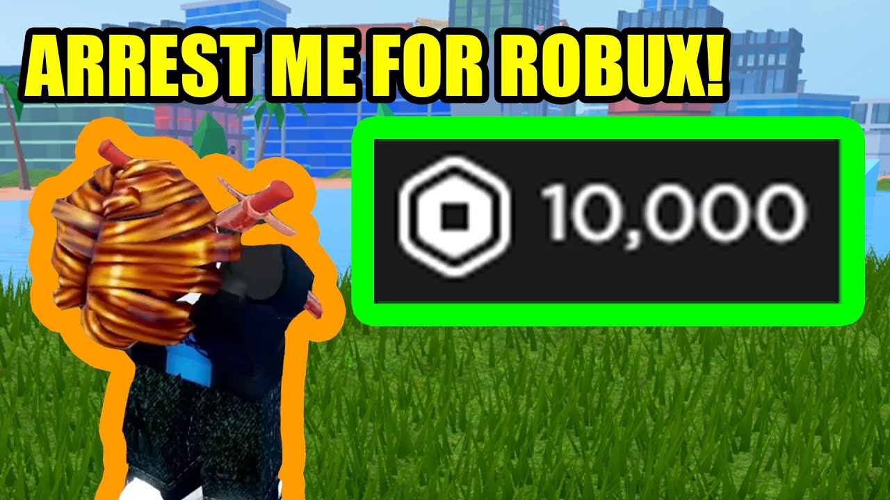 FIRST to ARREST ME WINS ALL MY ROBUX! | Roblox Jailbreak