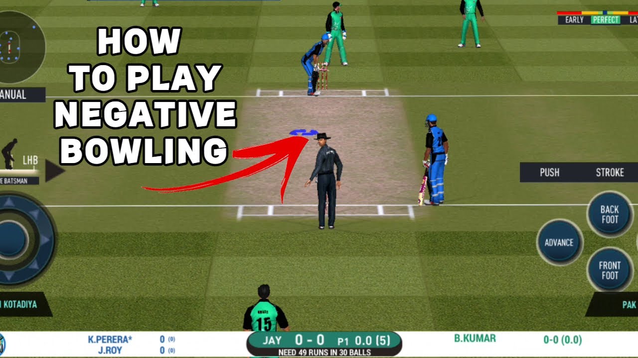 How to play negative bowling of pacers in Real Cricket 20