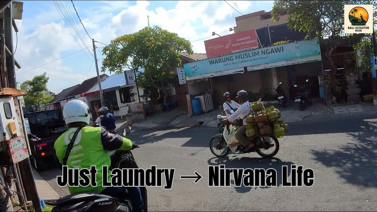 Bali Scooter Ride | Just Laundy to Nirvana Life (Canggu POV, morning, 8:30am, 18 October 2025)